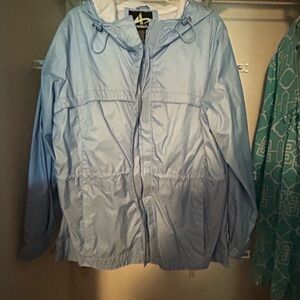 Light Blue Windbreaker Jacket
